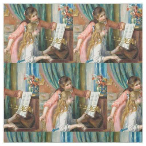 Renoir Girls at the Piano Impressionism Painting Fabric