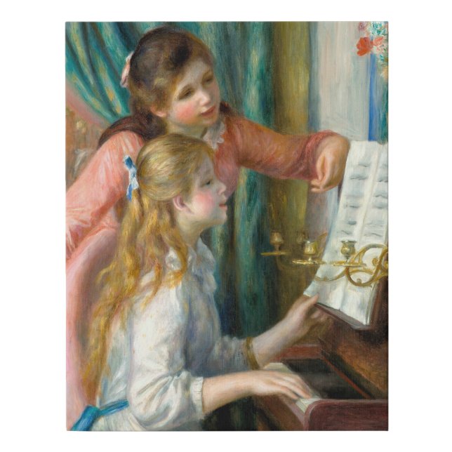 Renoir Girls at the Piano Impressionism Painting Faux Canvas Print (Front)