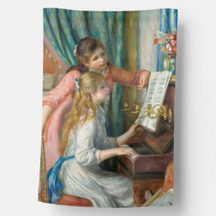 Renoir Girls at the Piano Impressionism Painting House Flag