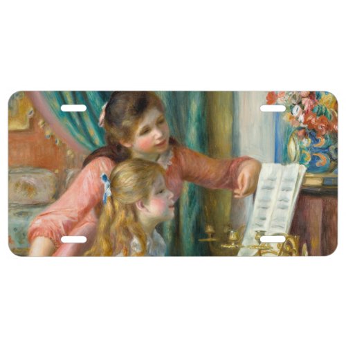 Renoir Girls at the Piano Impressionism Painting License Plate