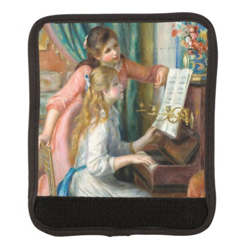 Renoir Girls at the Piano Impressionism Painting Luggage Handle Wrap