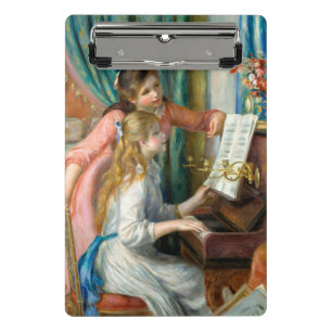 Renoir Girls at the Piano Impressionism Painting Mini Clipboard
