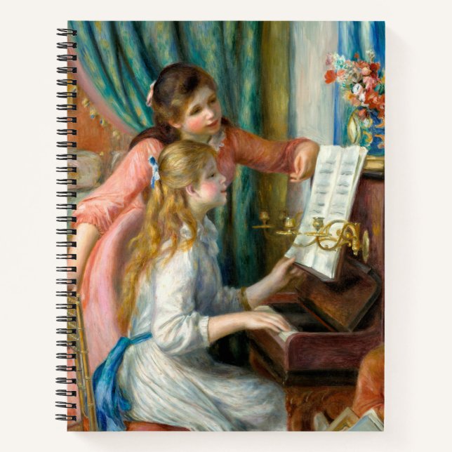 Renoir Girls at the Piano Impressionism Painting Notebook (Front)