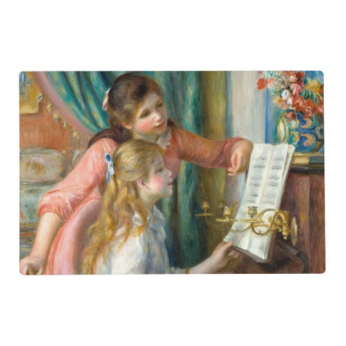 Renoir Girls at the Piano Impressionism Painting Placemat