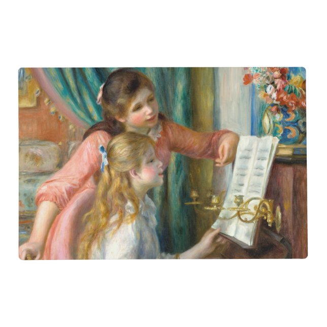 Renoir Girls at the Piano Impressionism Painting Placemat (Front)