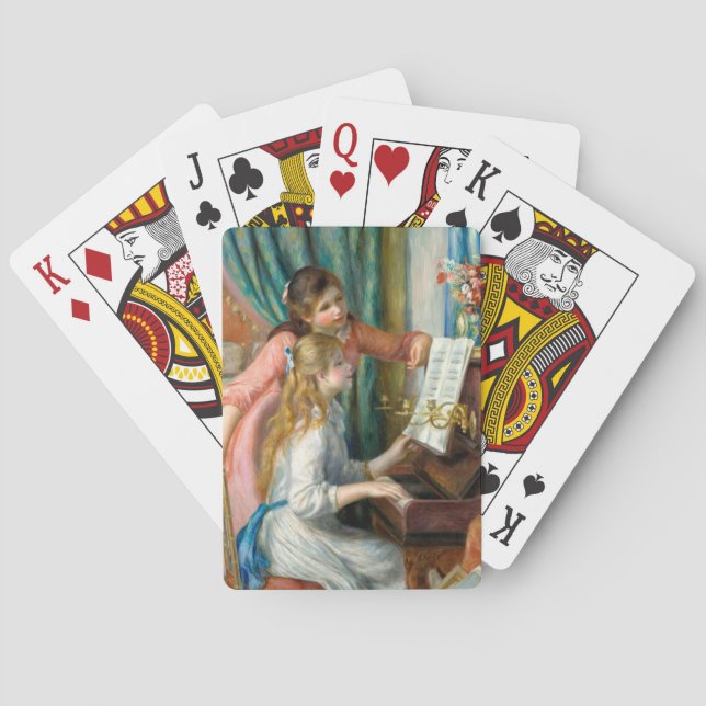 Renoir Girls at the Piano Impressionism Painting Poker Cards (Back)