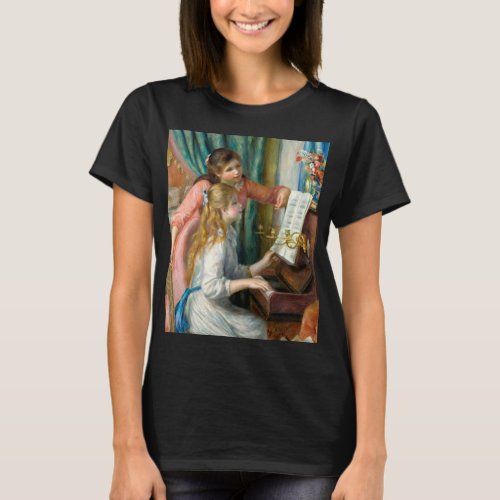Renoir Girls at the Piano Impressionism Painting T_Shirt