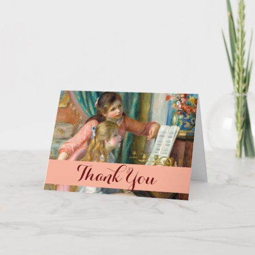 Renoir Girls at the Piano Impressionism Painting Thank You Card