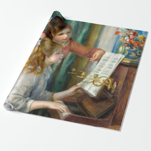 Renoir Girls at the Piano Impressionism Painting Wrapping Paper