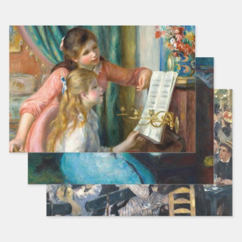 Renoir Girls at the Piano Impressionism Painting Wrapping Paper Sheets