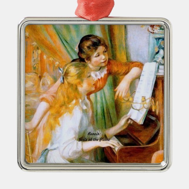 Renoir: Girls at the Piano Metal Ornament (Front)