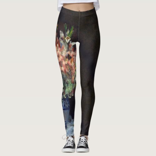 RENOIR GLADIOLI IN A VASE ASYMM LEGGINGS