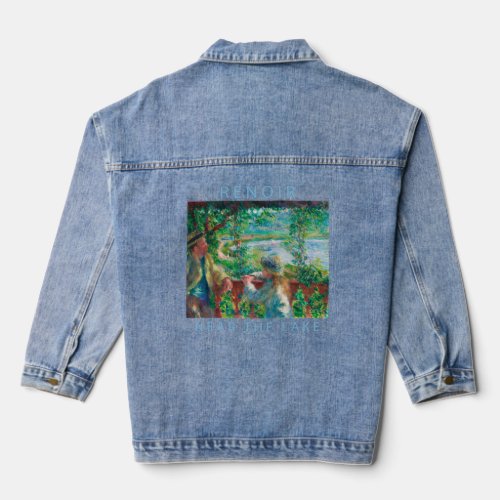 Renoir   Impressionism Masterpiece Art Lake Side P Denim Jacket