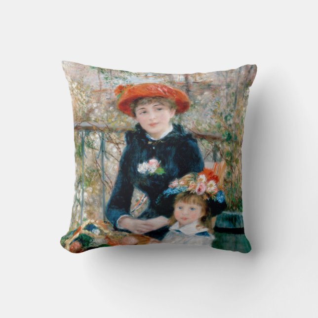 Renoir Impressionist Paintings Throw Pillow (Front)