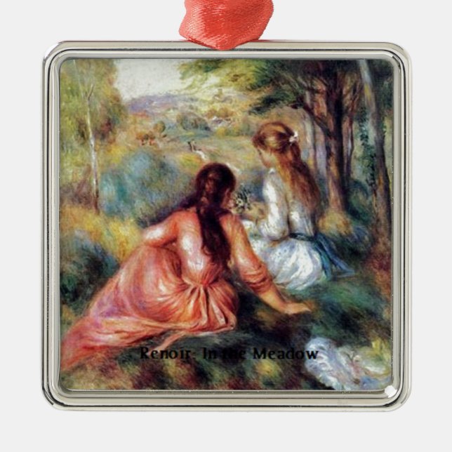 Renoir: In the Meadow Metal Ornament (Front)