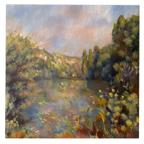 Renoir _ Lakeside Landscape Ceramic Tile