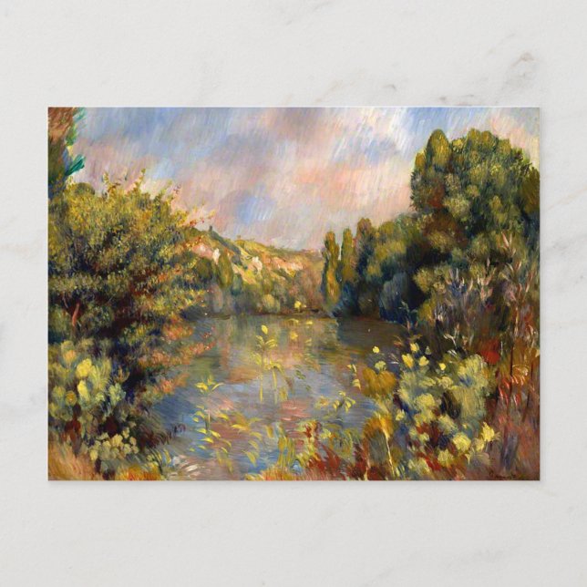 Renoir - Lakeside, landscape painting Postcard (Front)