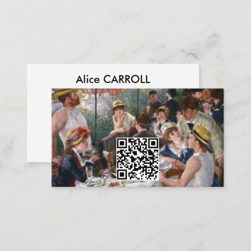 Renoir _ Luncheon of Boating Party _ QR Code Business Card