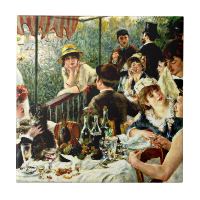 Renoir - Luncheon of the Boating Party-1881 Tile (Front)
