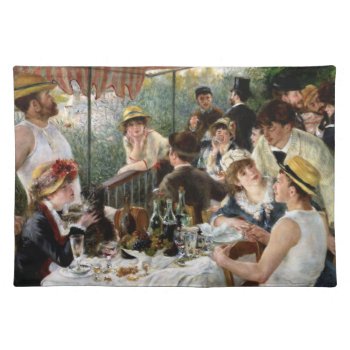 Renoir: Luncheon Of The Boating Party Cloth Placemat by vintagechest at Zazzle