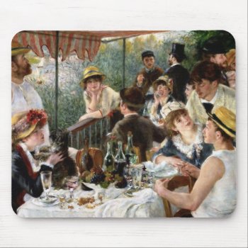 Renoir: Luncheon Of The Boating Party Mouse Pad by vintagechest at Zazzle