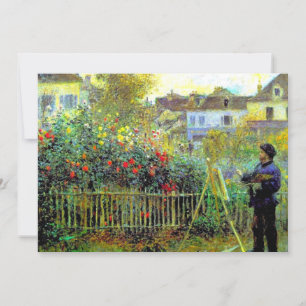 Renoir - Monet Painting in His Garden, Card