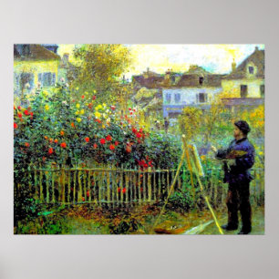 Renoir - Monet Painting in His Garden Poster