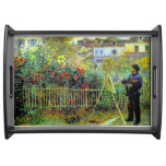 Renoir - Monet Painting in His Garden Serving Tray