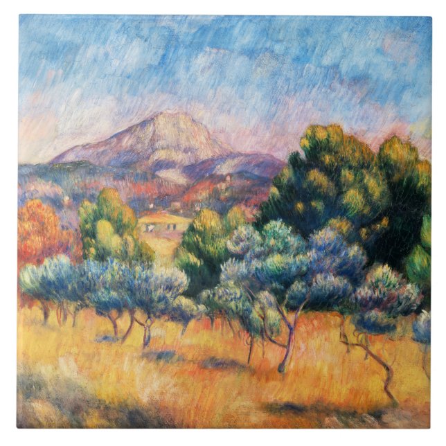 Renoir - Montagne Sainte-Victoire (Paysage) Metal  Ceramic Tile (Front)