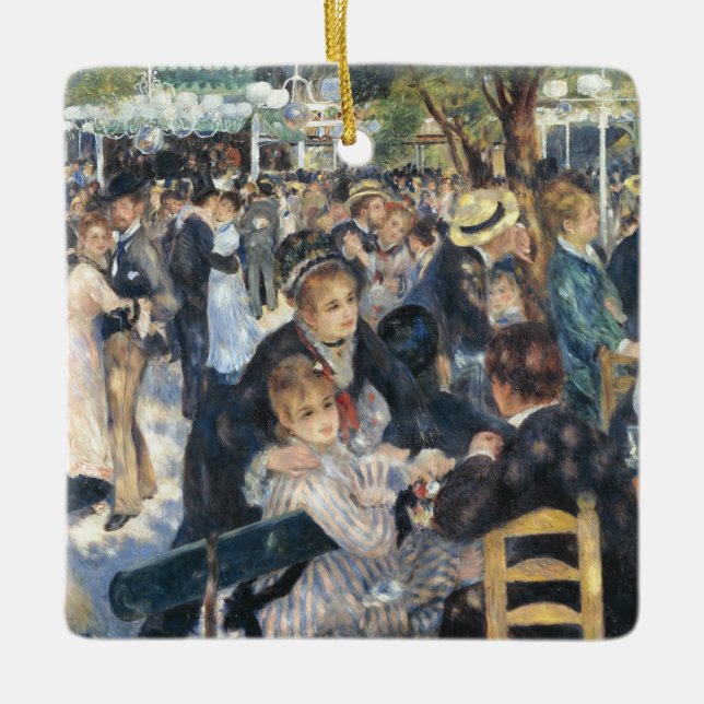 Renoir Moulin Dance Galette Party Ceramic Ornament (Front)
