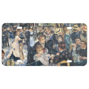 Renoir Moulin Dance Galette Party License Plate