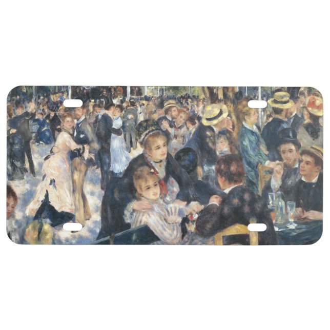 Renoir Moulin Dance Galette Party License Plate (Front)
