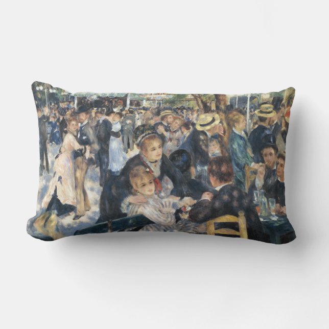 Renoir Moulin Dance Galette Party Lumbar Pillow (Front)