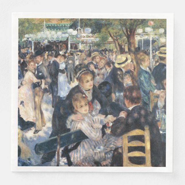 Renoir Moulin Dance Galette Party Paper Dinner Napkins (Front)
