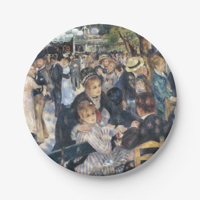 Renoir Moulin Dance Galette Party Paper Plates (Front)