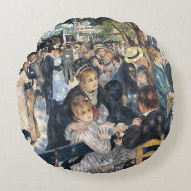 Renoir Moulin Dance Galette Party Round Pillow (Front)