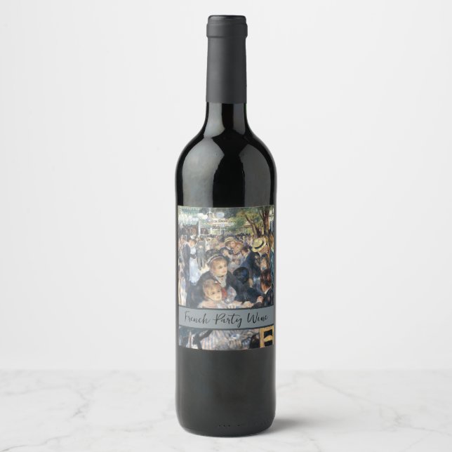 Renoir Moulin Dance Galette Party Wine Label (Front)