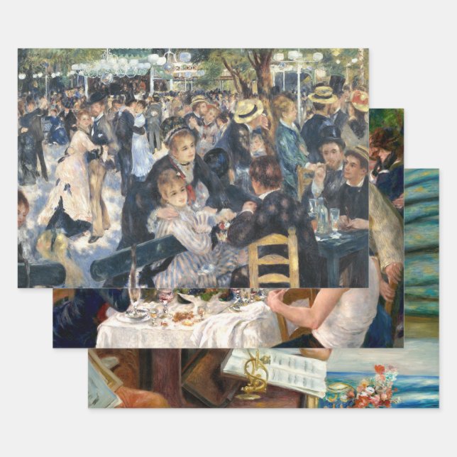 Renoir Moulin Dance Galette Party Wrapping Paper Sheets (Set)