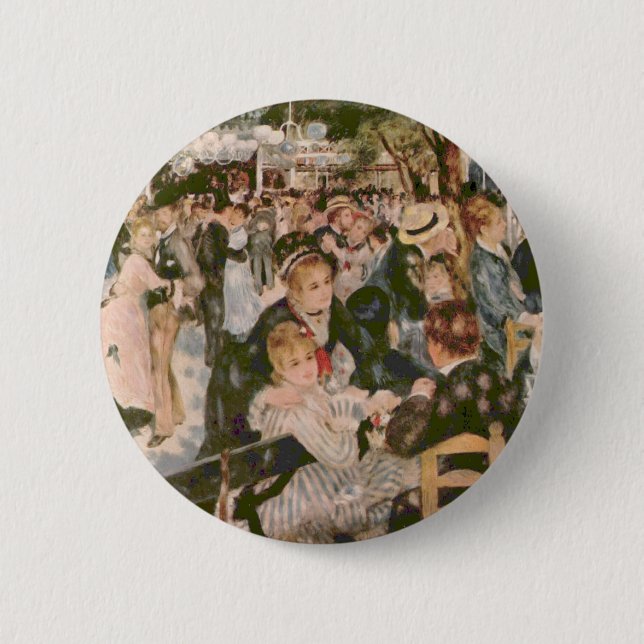 Renoir Painting Pinback Button (Front)