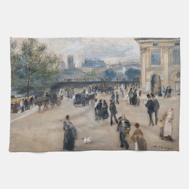 Renoir - Paris, Institut au Quai Malaquais Kitchen Towel (Horizontal)