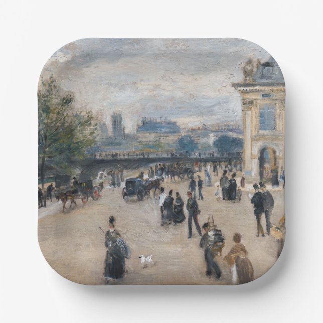 Renoir - Paris, Institut au Quai Malaquais Paper Plates (Front)