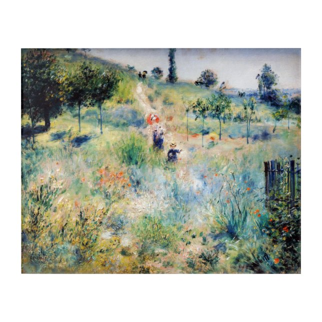 Renoir - Path Leading through Tall Grass Acrylic Print (Front)