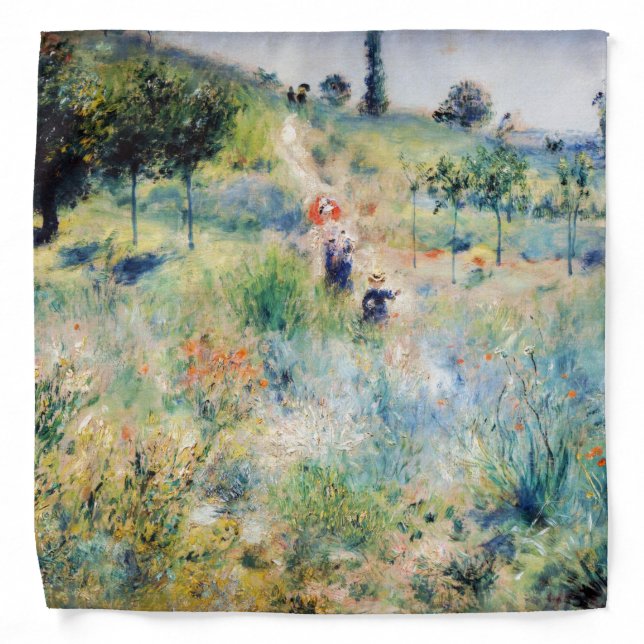 Renoir - Path Leading through Tall Grass Bandana (Front)