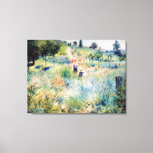 Renoir - Path Leading through Tall Grass Canvas Print (Front)