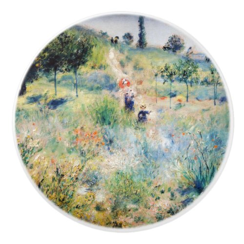 Renoir _ Path Leading through Tall Grass Ceramic Knob