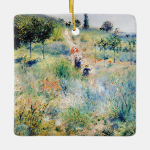 Renoir - Path Leading through Tall Grass Ceramic Ornament