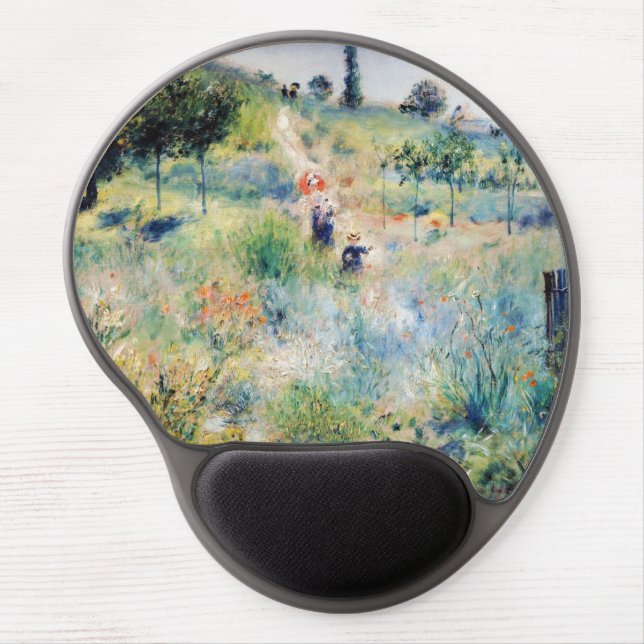 Renoir - Path Leading through Tall Grass Gel Mouse Pad (Front)