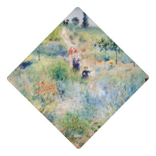 Renoir - Path Leading through Tall Grass Graduation Cap Topper