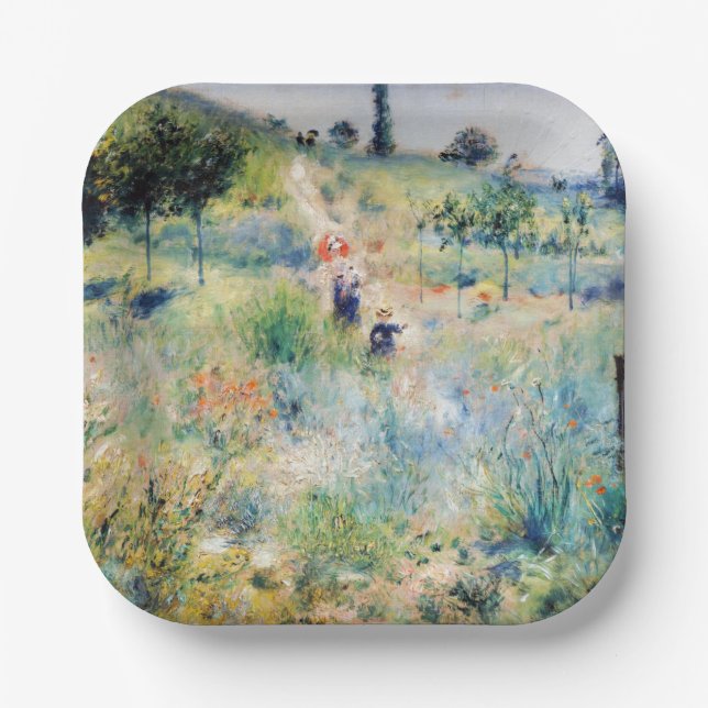 Renoir - Path Leading through Tall Grass Paper Plates (Front)