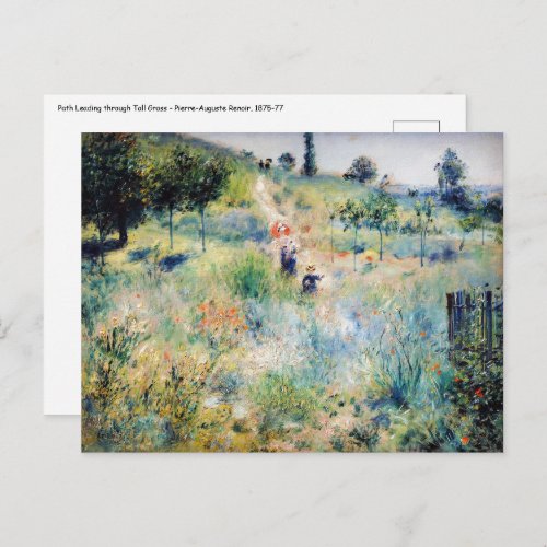 Renoir _ Path Leading through Tall Grass Postcard